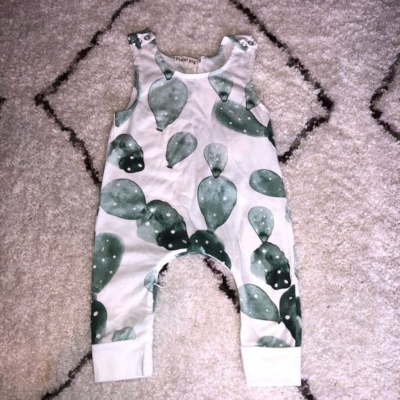 floral pig romper